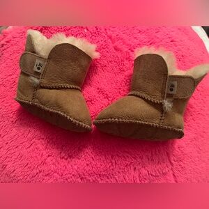 Brown Sheep Skin and Suede Baby Boots BearPaw